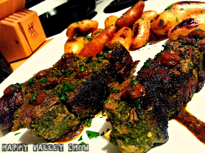 Steak Kabobs w/ Smoked Red Chimichurri